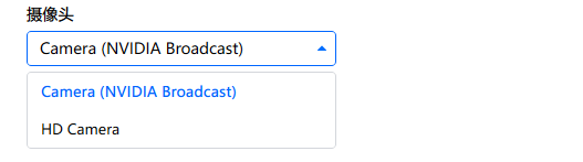 会议软件选择 NVIDIA Broadcast 摄像头